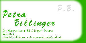 petra billinger business card